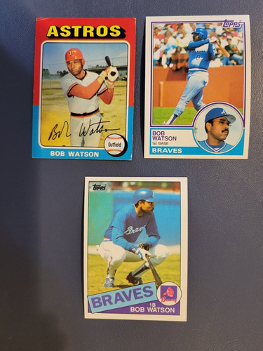 7 Card Lot Bob Watson Astros, Braves - Excellent Condition - Picture 3 of 4