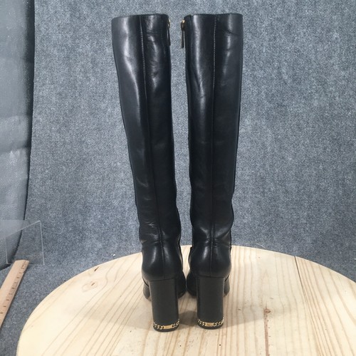Michael Kors Boots Womens 5 M Tall Riding Black Over The Knee Full Zip Round Toe - Picture 10 of 16