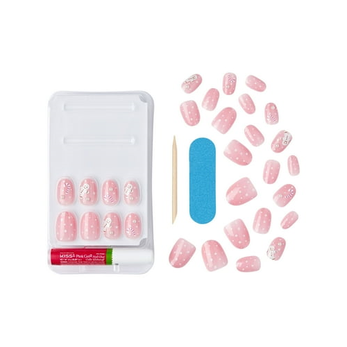 KISS Voguish Fantasy Press on Nails, Happy Mittens, Pink, Short Oval, 28 Count - Bild 3 von 8