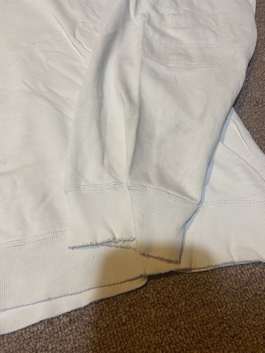 Vintage 1990s Polo Sport White Thrashed Crewneck Sweatshirt - Picture 3 of 19