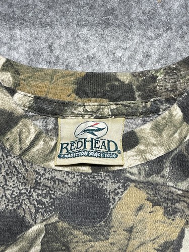 VINTAGE Blank Pocket Grunge Skate Camo Single Stitch Red Head Hunt Baggy Medium - Picture 7 of 13