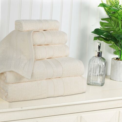 500 GSM Egyptian Cotton Towel Set of 6, Soft Quick-Dry Hand, Face & Bath Towels - Picture 2 of 40