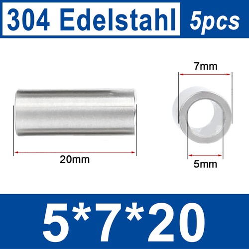 Distanzhülsen Edelstahl M2 M3 M4 M5 M6 Abstandhalter Distanzbuchsen Metallhülsen - Bild 181 von 274