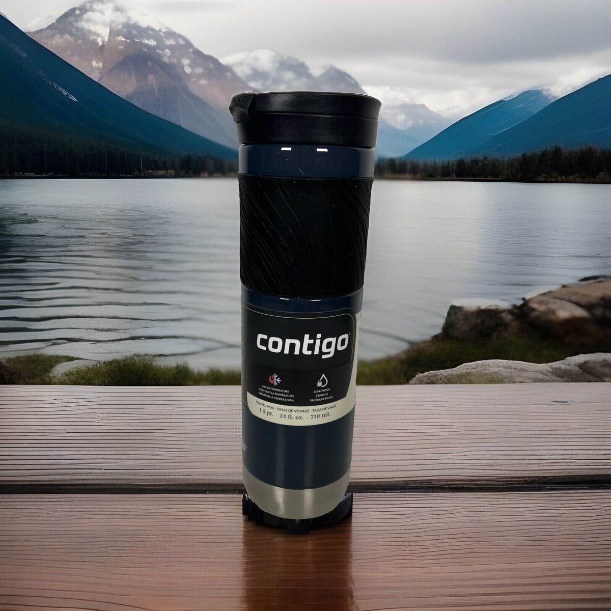 Contigo Byron Insulated Stainless Steel Travel Mug with Leak-Proof Lid,  24Oz, Re