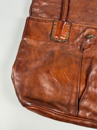 Campomaggi Brown Leather Studded Tote Bag Shoulder Handbag - Picture 14 of 24
