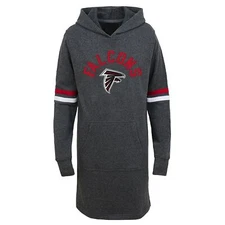 Outerstuff NFL Youth Girls (7-16) Atlanta Falcons Jump Off Hooded Tunic