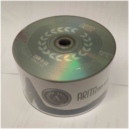 250 x Arita Ritek DVD-R 8x Blank 4.7GB Non-Printable Recordable Logo Blank Disc - Picture 24 of 24