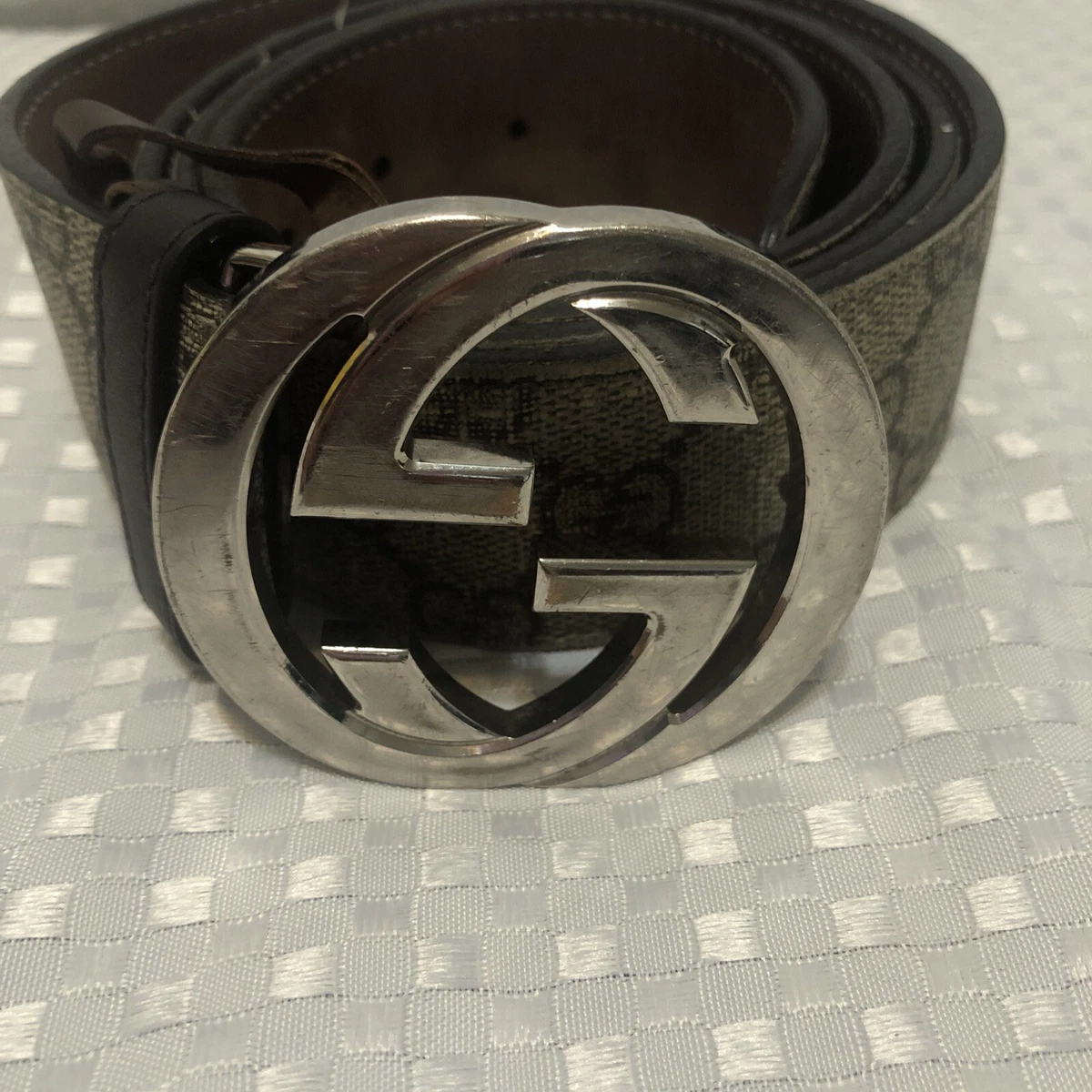 GUCCI Supreme Belt With G Buckle Brown, Women Belt ‎411924 KGDHN