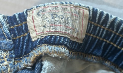 Polo Ralph Lauren Girls 7 Denim Shorts Medium Wash Elastic Waist - Picture 2 of 4