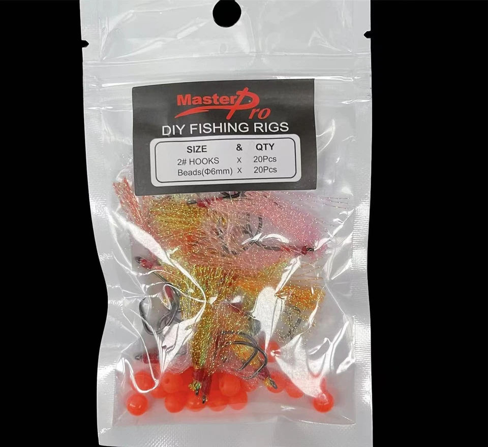 20 X DIY Flasher Fishing Rig Assorted Colors Fishing Whiting Bream Hooks Size 4# - image 3 of 4