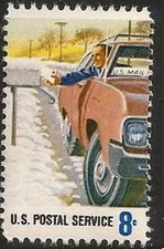 US 1498 Postal Services Employee Rural Mail Delivery 8c single MNH 1973