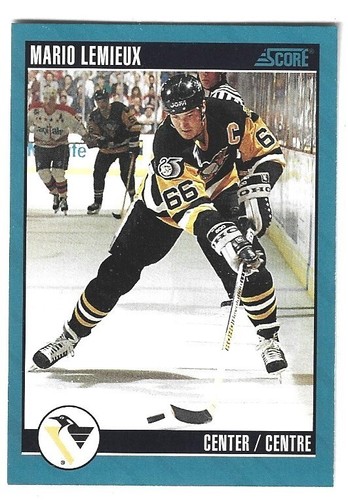 1992-93 Score Mario Lemieux Pittsburgh Penguins #390 NRMT