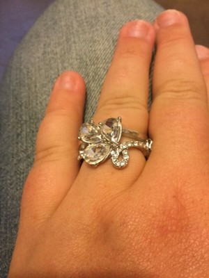 Paparazzi Ring One Size Fits Most New Friends In High End Places White Ebay