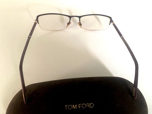 Tom Ford Burgundy Metal Semi Rimless Optical Frame - Picture 4 of 6