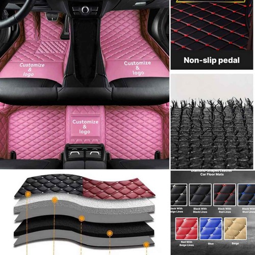 For Mini Pu Leather Car Floor Mat Waterproof All Weather Carpets Custom Auto - Imagen 5 de 41
