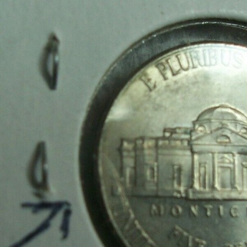 2016 P JEFFERSON NICKEL ERROR REVERSE DIE CHIP  - Bild 1 von 4