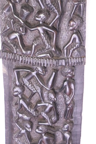 AFRICAN MAKONDE TREE OF LIFE EBONY WOOD SCULPTURE TANZIA MOZAMBIQUE UNITY FAMILY - Picture 4 of 9