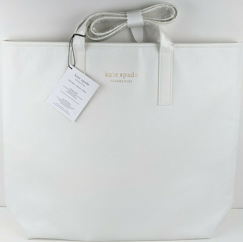 Kate Spade Fragrance Perfume White Dot Large Tote Bag Purse NEW SEALED - Picture 2 of 12
