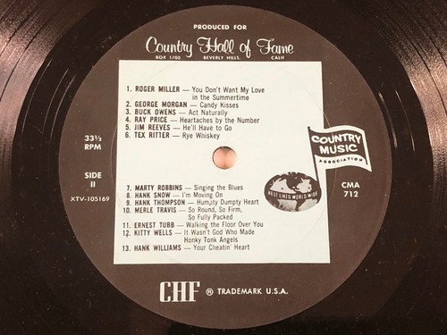 Various – Famous Original Hits By 25 Great Country Music Artists LP CMA 712 VG+ - Imagen 4 de 4