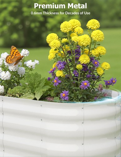 Galvanized Raised Garden Bed Kit 4*2*2FT Metal Planter Box for Outdoor Gardening - Picture 4 of 8