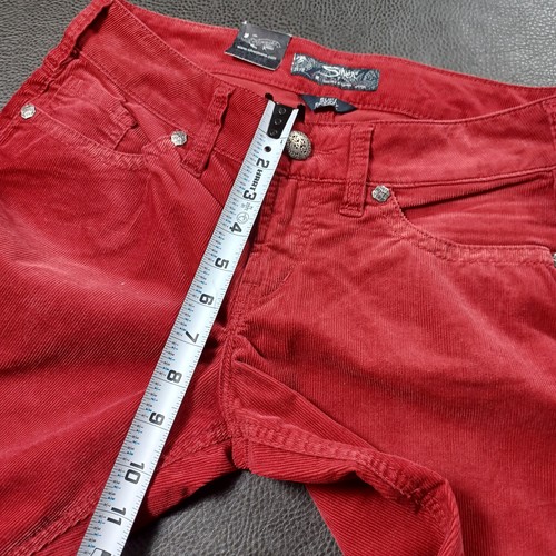 Silver Jeans Womens 29x31 Red Corduroy Suki Skinny Pants Cotton Blend New - Picture 8 of 10