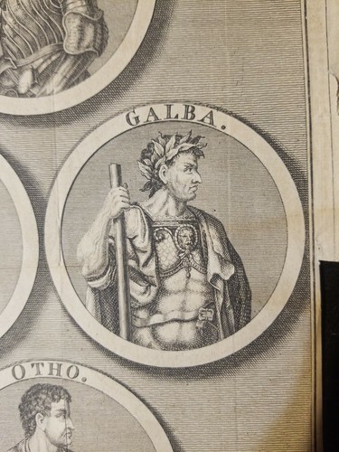 Phillip SIMMS Roman Emperor Antique Engraving Otho Nero Claudius Galba 1700s Art - Picture 4 of 9