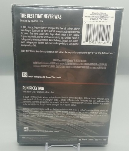 ESPN Films 30 For 30 Double Feature: Best That Never Was And Run RickyRun (DVD)● - Picture 2 of 3