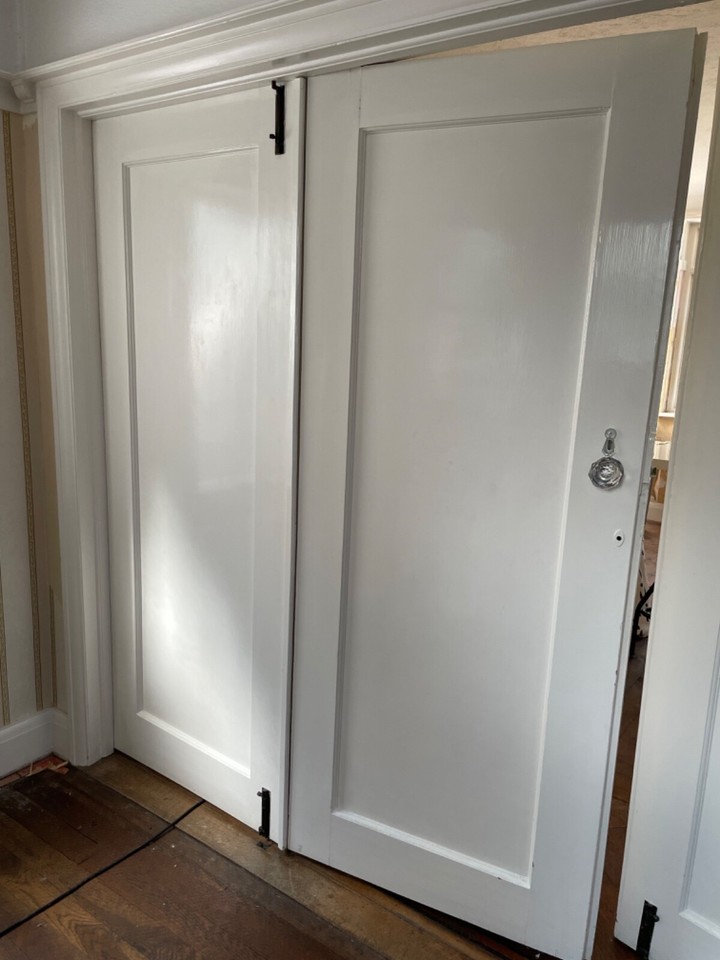 Original antique pine room divider bifold doors eBay