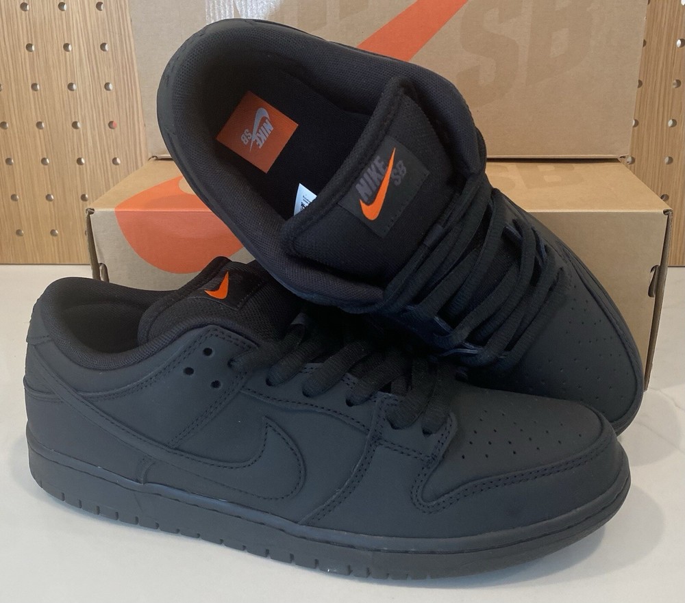 Nike SB Dunk Low Pro Triple Black [Size 5-14 Men] *FAST SHIP* NEW Orange Label
