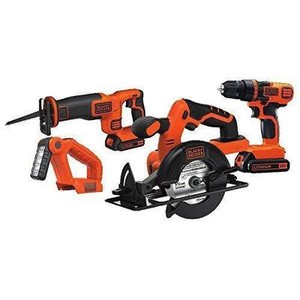 Black & Decker 20V MAX 1.5Ah Cordless 4-Tool Combo Kit BD4KITCDCRL New