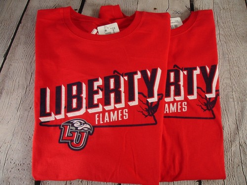 NEW LU Liberty University short sleeve red t-shirt XXXL 3XL 3X XL FLAME Football - Picture 10 of 15