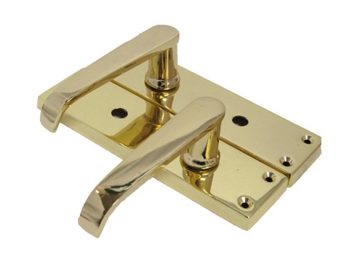 Palanca de acabado de latón manija de puerta de baño manijas rectas internas + cerradura de baño D6 - Imagen 32 de 37