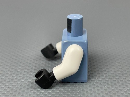 LEGO Minifigure Torso Denim Biker Jacket Silver Chain Hares of Havoc on Back x1 - Picture 3 of 6