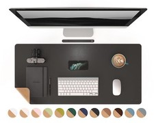 Dual-Sided Desk Pad Natural Cork  PU Leather Large Mouse mats for Office and...
