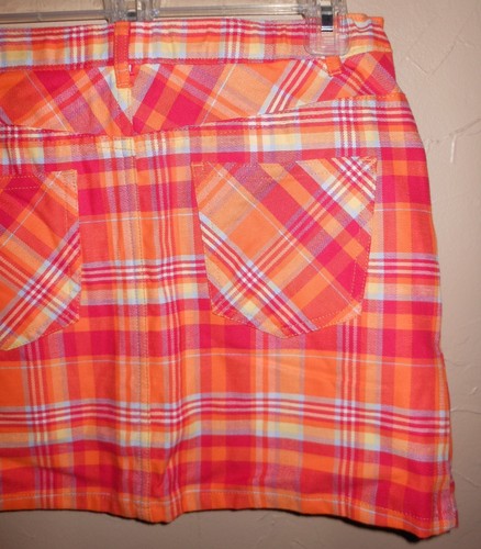 NWT Lands End ORANGE Plaid Skort ADJUSTABLE WAIST GIRL'S Size 8+ NEW - Picture 5 of 5
