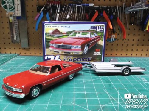 MPC 1976 Chevy Caprice w/Trailer 2T 125 Scale Model Kit - Picture 2 of 9