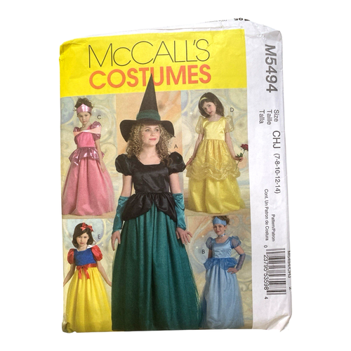 McCall's Princess Costumes  Children Girls Sizes 7-14 Snow White Belle Halloween