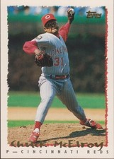 1995 Topps #141 Chuck McElroy Cincinnati Reds Baseball Card