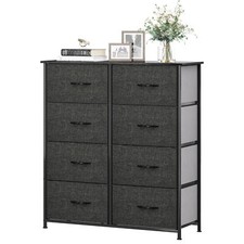TAUS Fabric 8 Drawers Dresser Tall Tower Chest of Drawers Storage for Bedroom