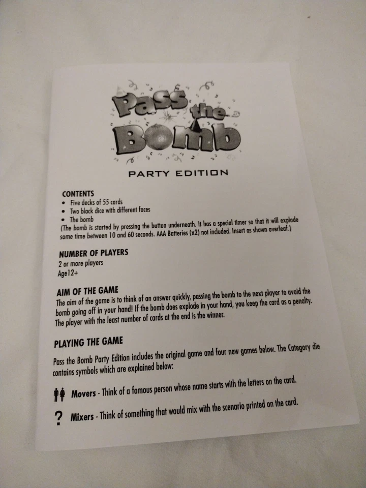 Pass The Bomb Party Edition - Gibsons WITH REPLACEMENT BOMB READ DESCRIPTION - Image 4 of 4