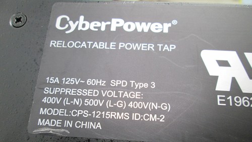CyberPower Power Strip CPS-1215RMS Rackmount Relocatable Power Tap #1619 - Picture 4 of 4