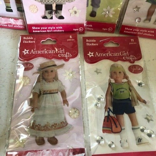 American Girl Black Ruffled Brim Cap + 6 Bubble Stickers, Minneapolis Girl Size - Picture 5 of 7