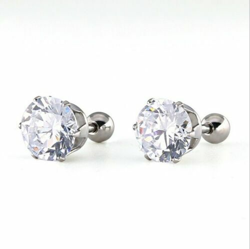 3MM Cubic Zirconia Allergy Free Stainless Steel Piercing Ear Stud - E - Foto 5