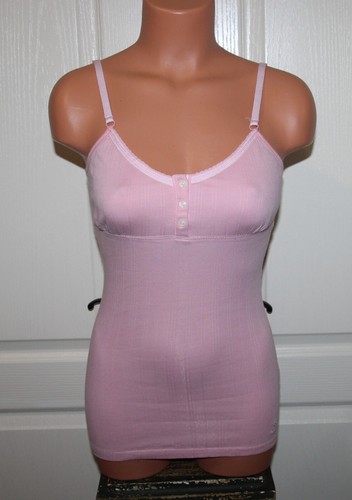 LN! Aeropostale GRÖSSE SM/MED hübsches rosa geripptes Henley-Trägertop