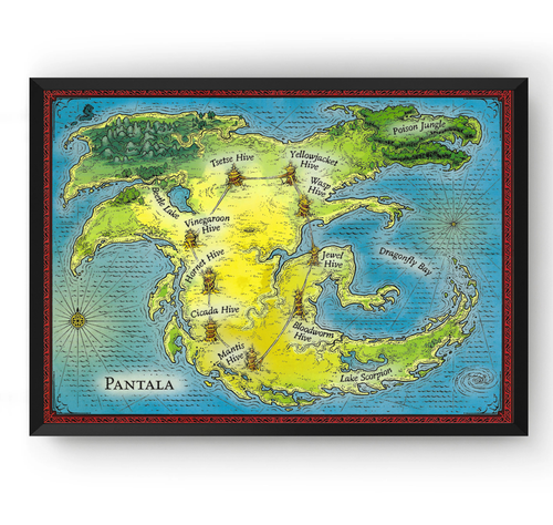 Hochwertiges Poster einer Wings Of Fire Karte von Pyrrhia, Pantala - Bild 9 von 11