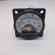 DC 0- 30V Analog Voltmeter Analogue Voltage panel meter SO45 directly Connect