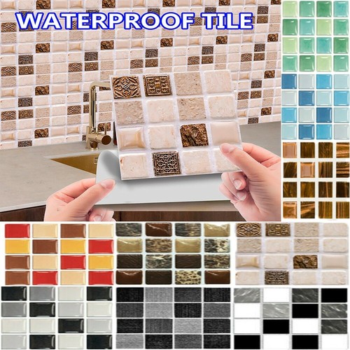 10PC 3D Fliesenaufkleber Fliesenfolie Wandaufkleber Fliesensticker Küche Bad - Bild 2 von 39