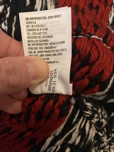 American Eagle Men Fairisle Zip Chunky Cardigan Sweater Aztec Heavy $100 Tags M - Picture 7 of 17