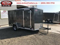 HEAVY DUTY 6X12 STEEL SINGLE AXLE ENCLOSED CARGO W/BARN DOOR!!