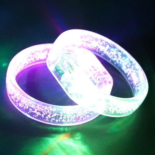 Flashing LED Light up Bracelets, Colorful Blinking Glow Wristbands Party Favors - Picture 3 of 5